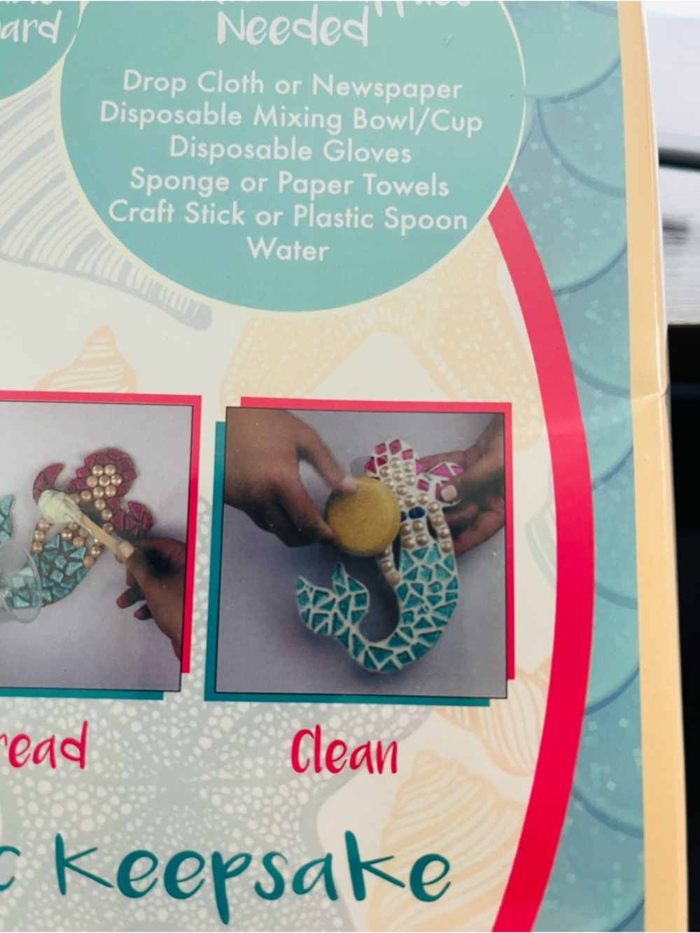 The Crafty Hippo Mosaic Kits- Mishell the Mermaid & Reginald the Shark. NIB - Picture 6 of 7